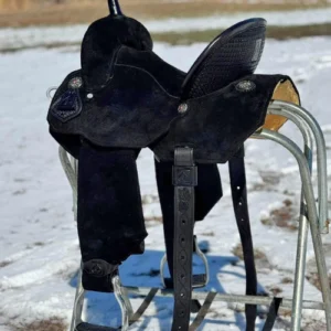 BLACK LIGHTWEIGHT SADDLE | SHORT SKIRT