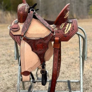 ALL LEATHER SADDLE | FEATHER TOOLING